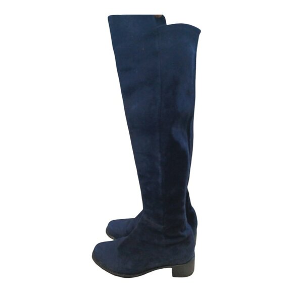Stuart Weitzman Half N Half Bold Knee High Suede Gabardine Women's Boots US 6 M - Picture 2 of 5